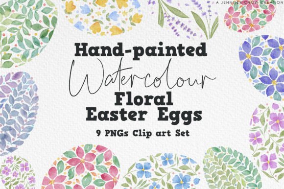 Download Watercolour Floral Easter Eggs Clipart - Floral easter eggs Collection