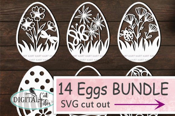 Download Floral Easter Eggs Bundle Svg Cut File - Floral easter eggs Collection