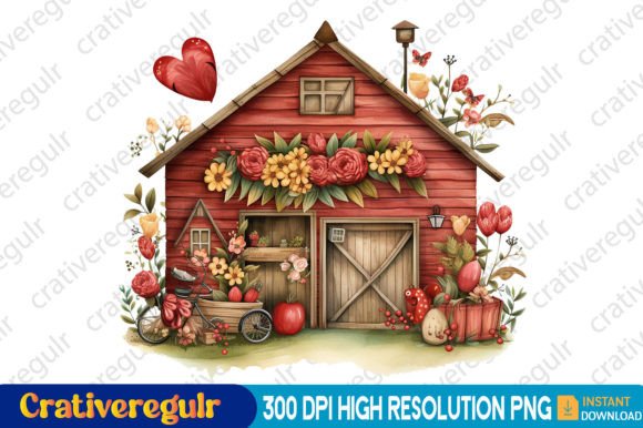 Download Valentines Day in Farmhouse Clipart - Farmhouse clipart Collection