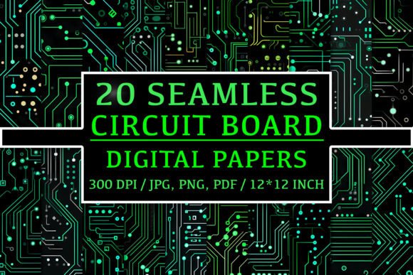 Download 20 Seamless Circuit Board Patterns - Patterns Collection