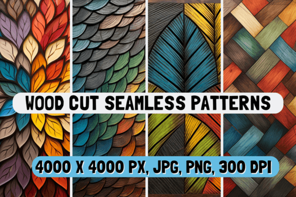 Download Woodcut Seamless Patterns - Patterns Collection