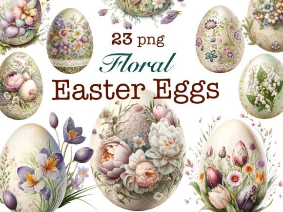 Download Floral Easter Eggs Clipart - Floral easter eggs Collection