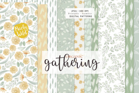 Download Organic Watercolor Flower Patterns - Patterns Collection