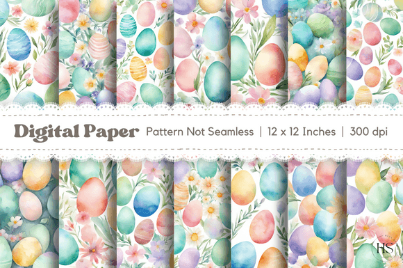 Download 15 Watercolor Pastel Floral Easter Eggs - Floral easter eggs Collection