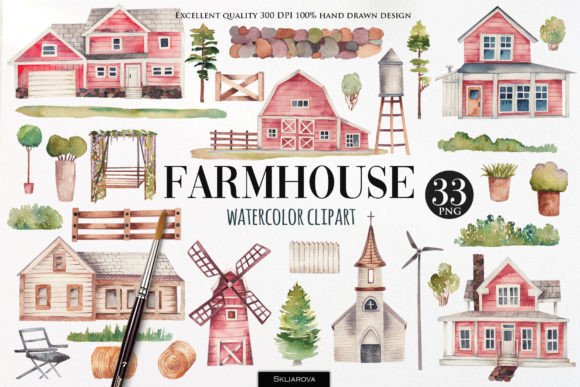 Download Red Farmhouse Clipart - Farmhouse clipart Collection