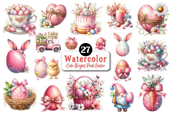 Download Cute Bright Pink Easter Cliparts - Premium Resources