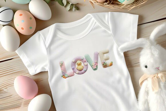 Download LOVE Easter Spring Faux Crochet PNG - Premium Resources