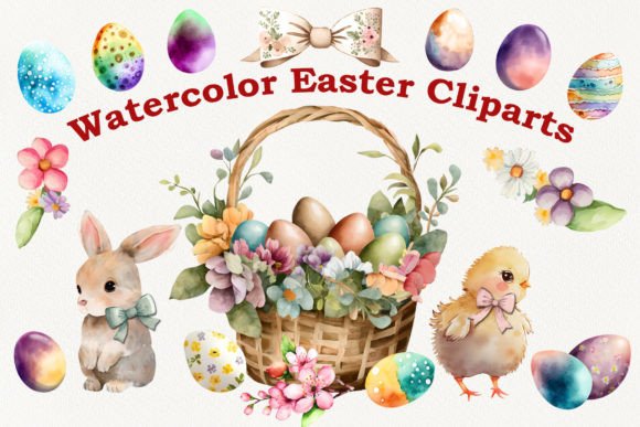 Download Watercolor Easter Cliparts - Easter cliparts Collection