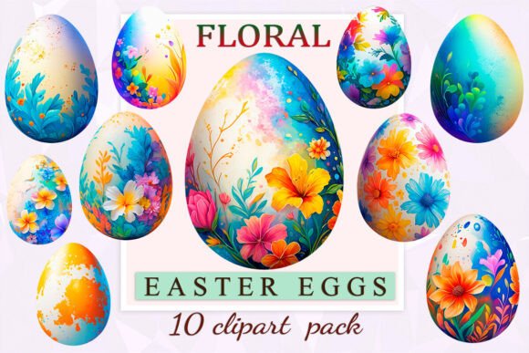 Download Floral Easter Eggs Clipart PNG - Floral easter eggs Collection