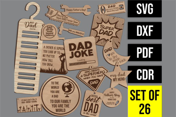 Download Laser Cut Files - DAD GIFTS MEGA SET - Laser cut files Collection