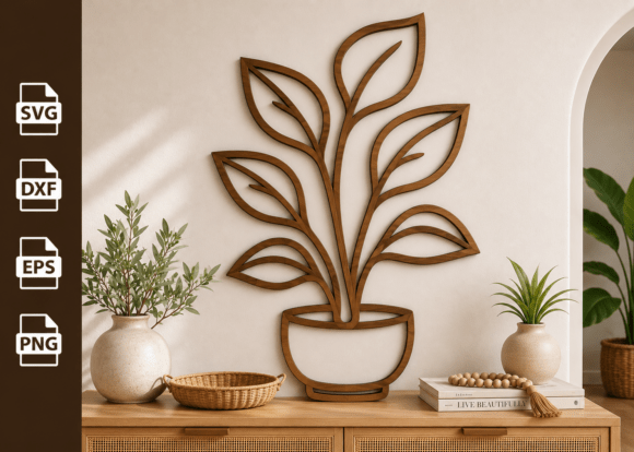 Download Potted Plant Tree Laser Cut Files Svg - Laser cut files Collection