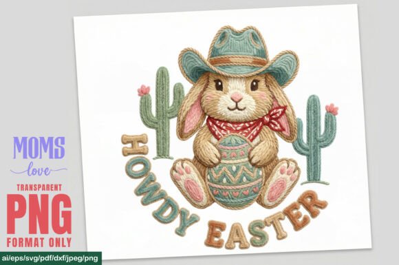 Download Howdy Easter Faux Yarn Crochet PNG - Premium Resources